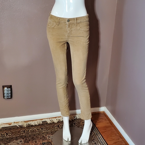 PILCRO Stet fit lowrise skinny tan pinwale cord jeans size 26 - Picture 1 of 5